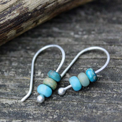 Rebecca – Stunning Beaded Earrings in Turquoise for Unique Fashion