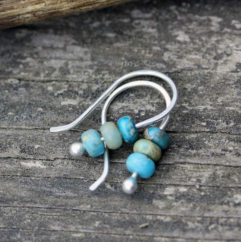 Rebecca – Stunning Beaded Earrings in Turquoise for Unique Fashion