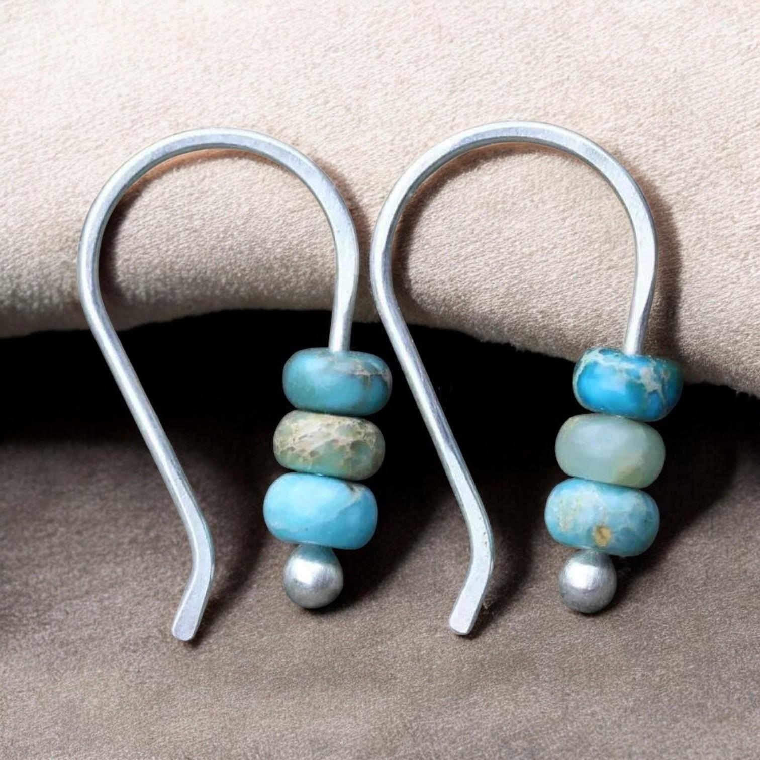 Rebecca – Stunning Beaded Earrings in Turquoise for Unique Fashion