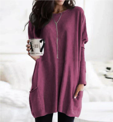 Alkinar Women's Comfortable Sweatshirt with Long Sleeves – Perfect for Any Occasion
