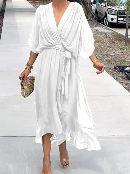 Sophie | Elegant Silk Dress with Stunning V-Cut for Perfect Style