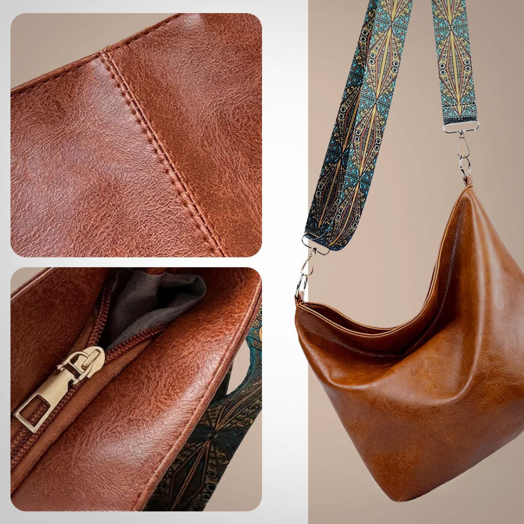 Perfect Vintage Leather Shoulder Bag with Stunning Design | Tamar's Vintage Charm