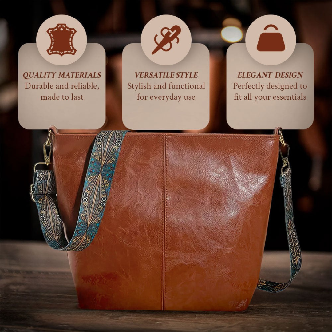 Perfect Vintage Leather Shoulder Bag with Stunning Design | Tamar's Vintage Charm