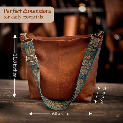 Perfect Vintage Leather Shoulder Bag with Stunning Design | Tamar's Vintage Charm