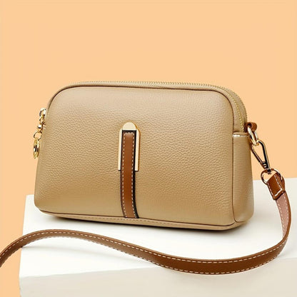 Stylish Side Bag with Lychee Embroidery Decoration