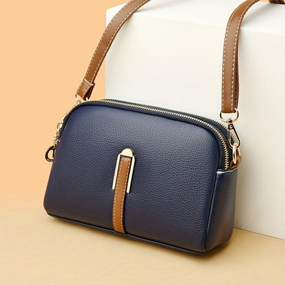 Stylish Side Bag with Lychee Embroidery Decoration