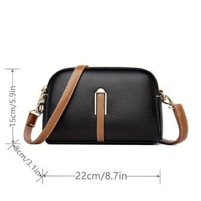 Stylish Side Bag with Lychee Embroidery Decoration