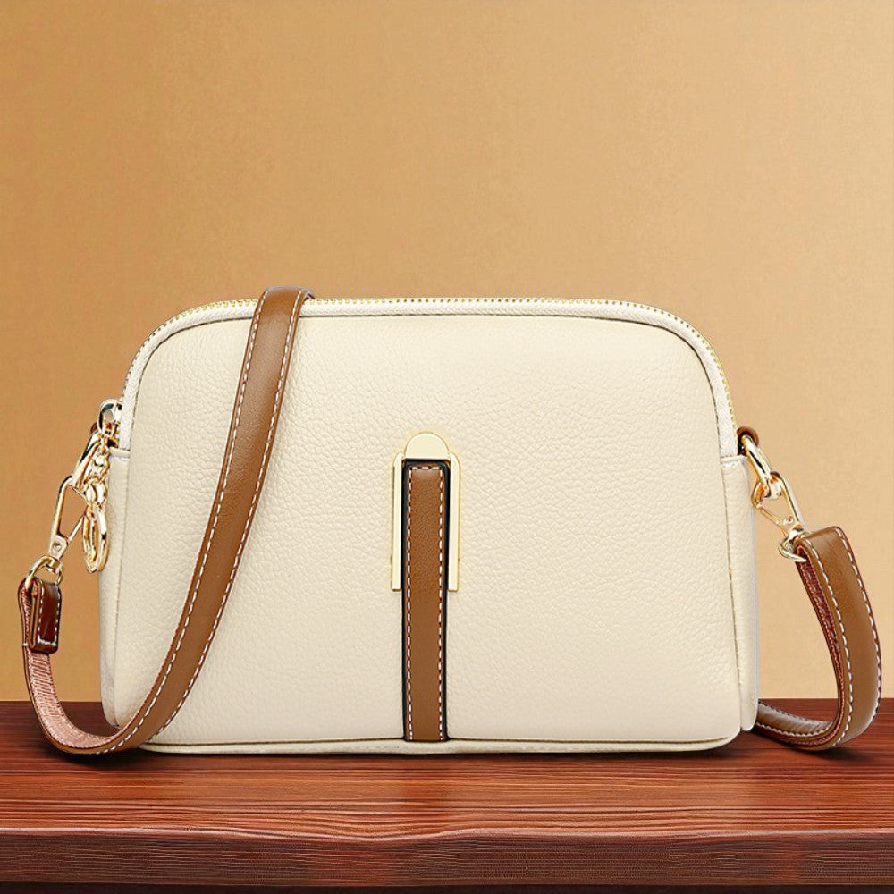 Stylish Side Bag with Lychee Embroidery Decoration
