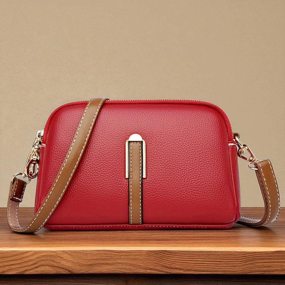 Stylish Side Bag with Lychee Embroidery Decoration