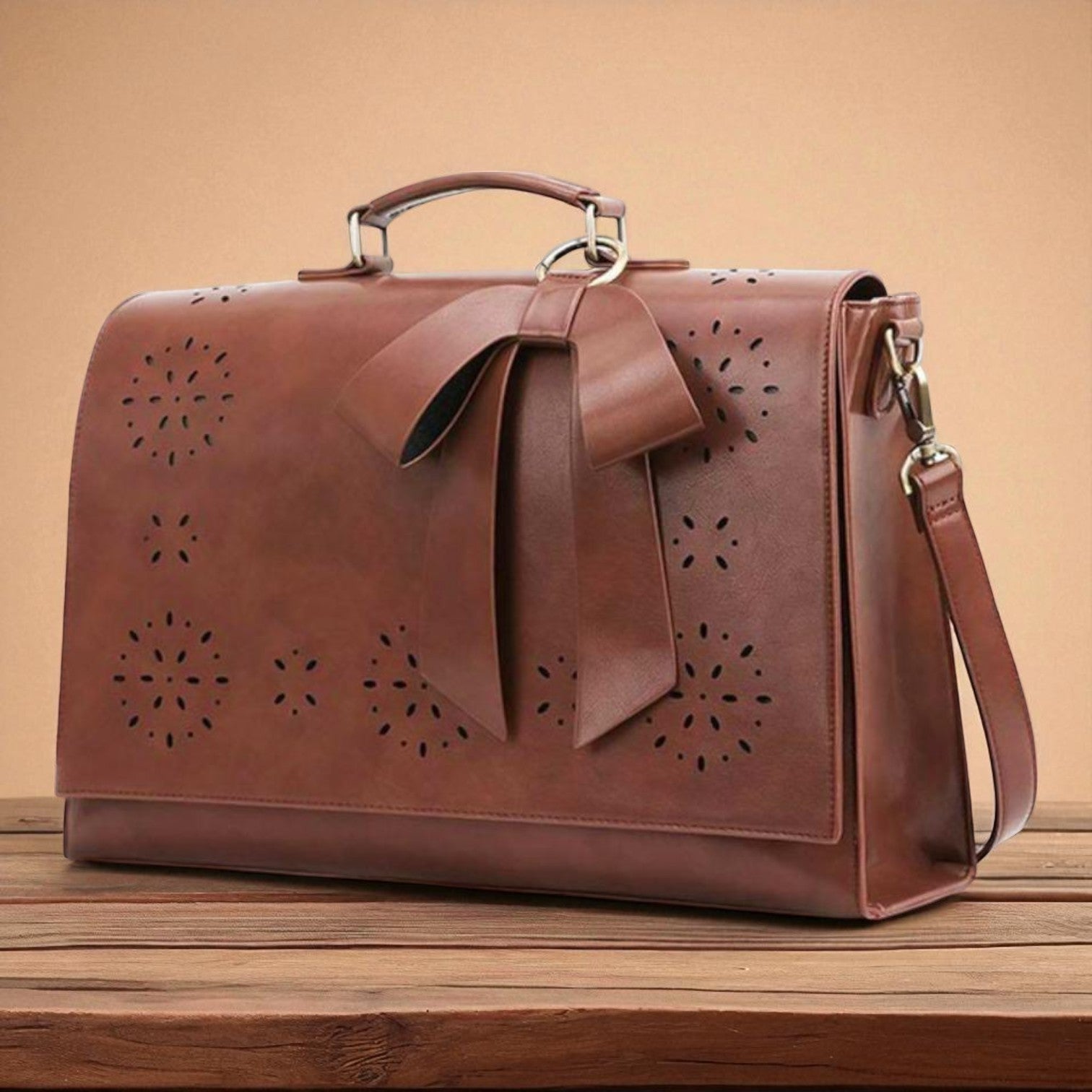 Fashionable bag with a unique and attractive feather ornament by Grace