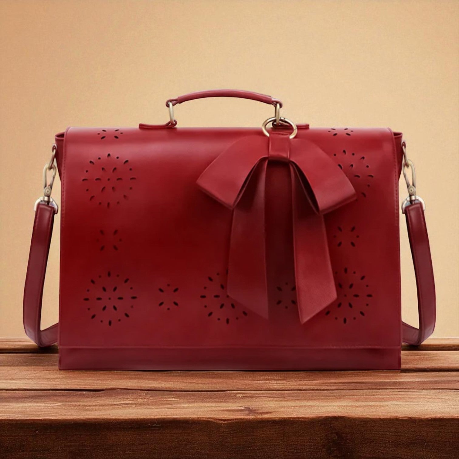 Fashionable bag with a unique and attractive feather ornament by Grace