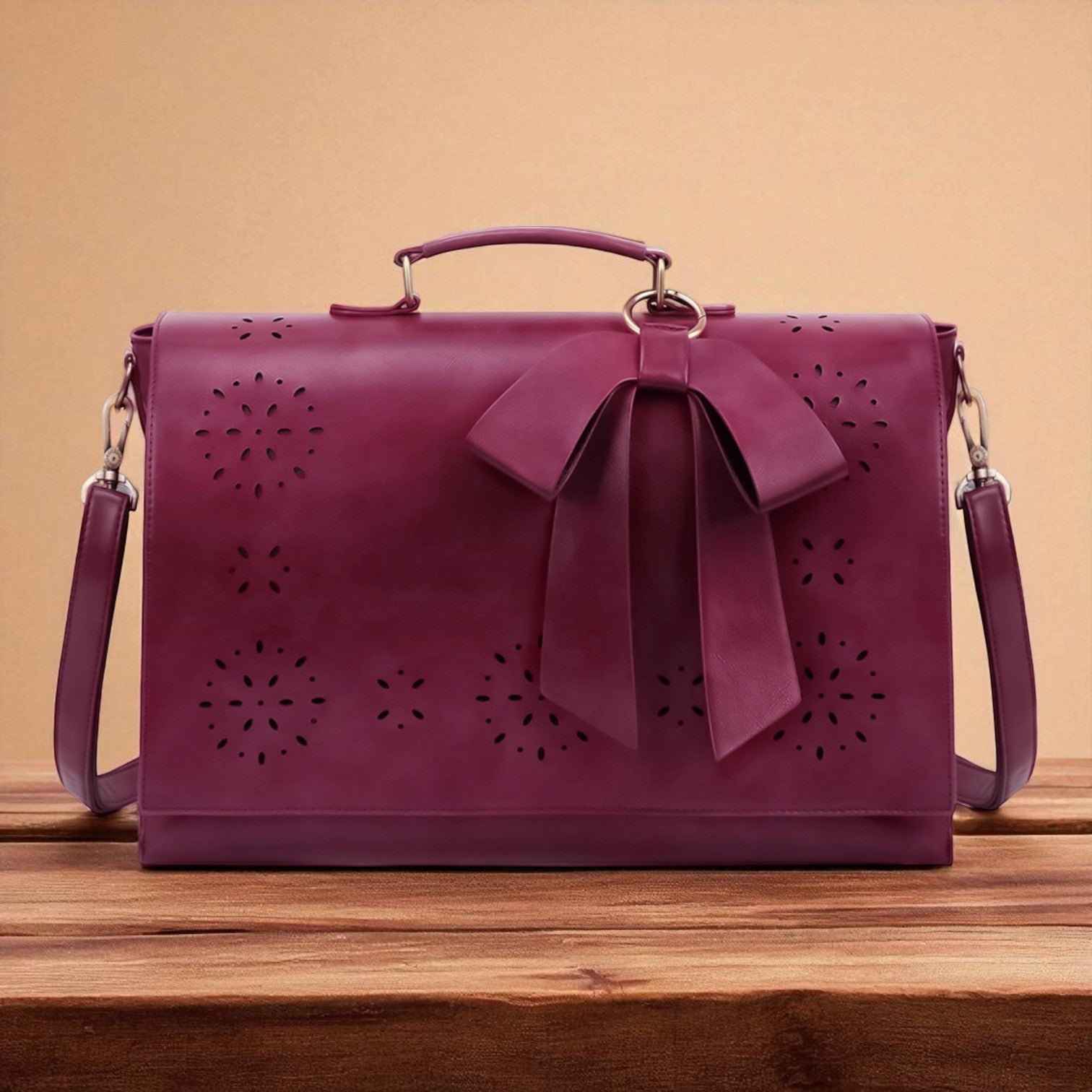 Fashionable bag with a unique and attractive feather ornament by Grace