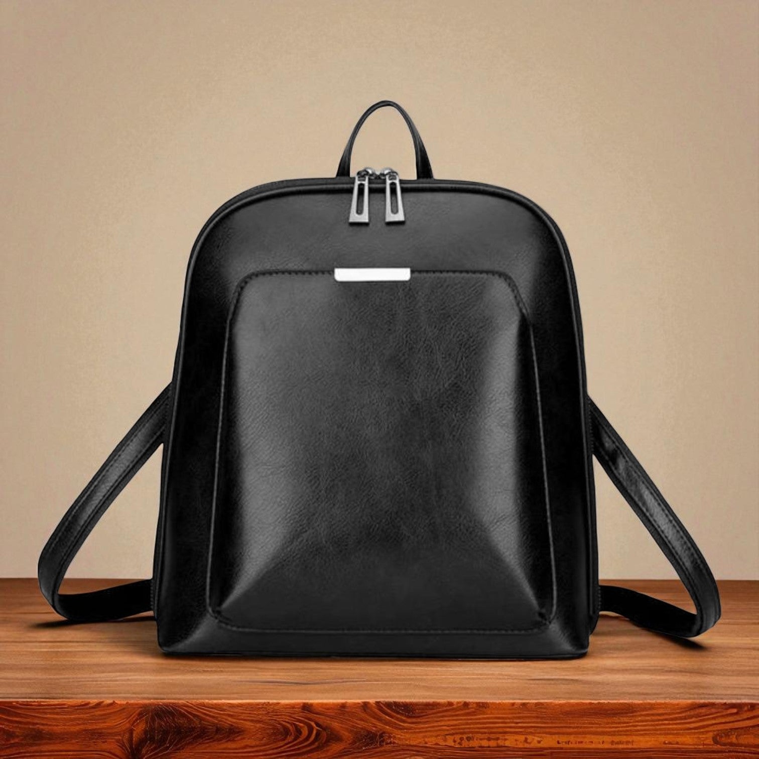 Elegant backpack with double zipper for stunning and practical design