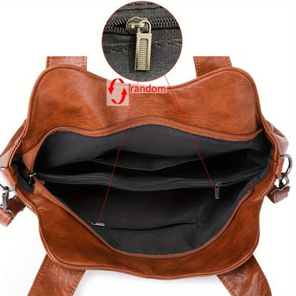 Elegant Retro Shoulder Bag for Women with Fashionable Wallet