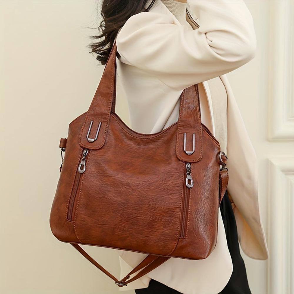 Elegant Retro Shoulder Bag for Women with Fashionable Wallet