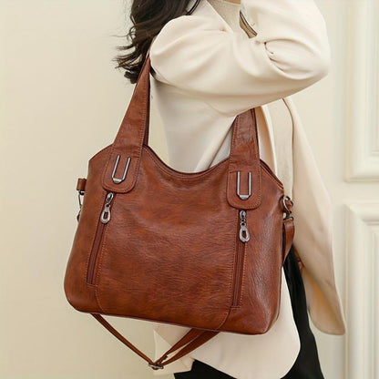 Elegant Retro Shoulder Bag for Women with Fashionable Wallet