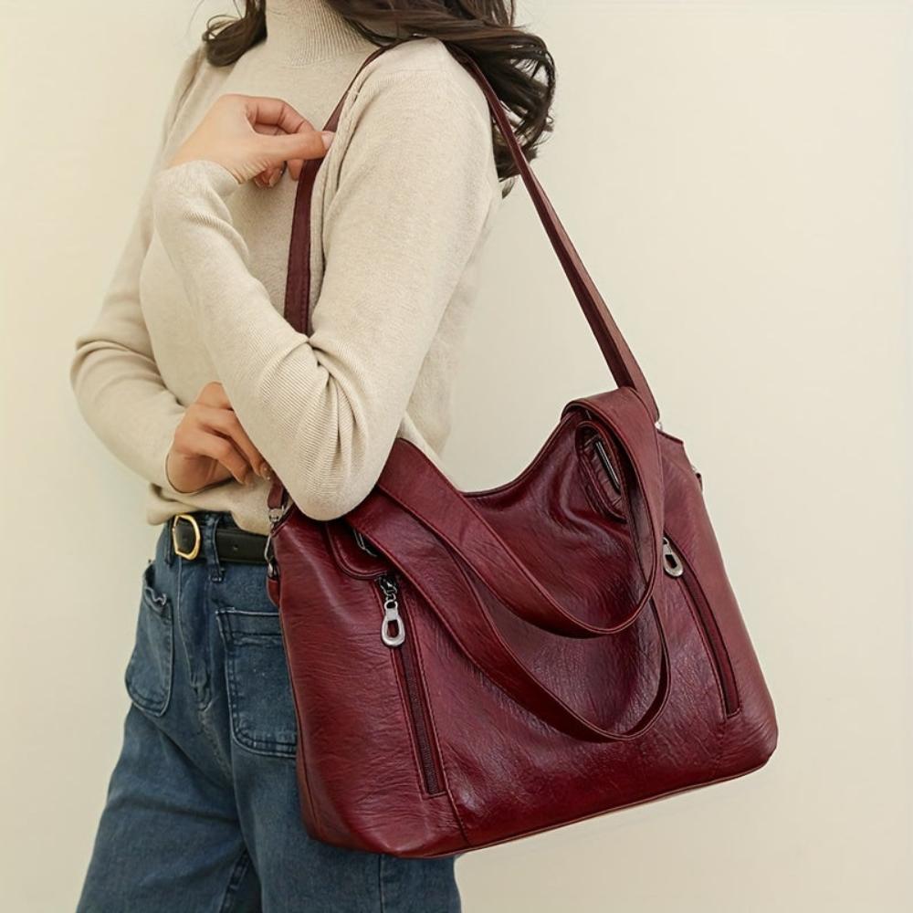 Elegant Retro Shoulder Bag for Women with Fashionable Wallet