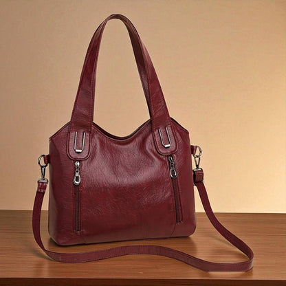Elegant Retro Shoulder Bag for Women with Fashionable Wallet