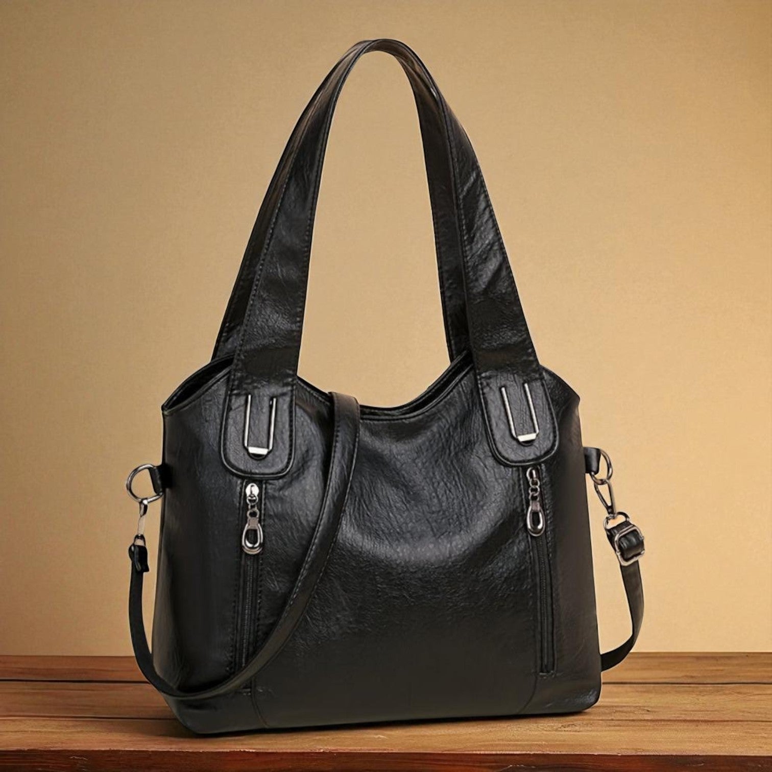 Elegant Retro Shoulder Bag for Women with Fashionable Wallet