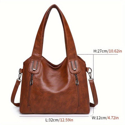Elegant Retro Shoulder Bag for Women with Fashionable Wallet
