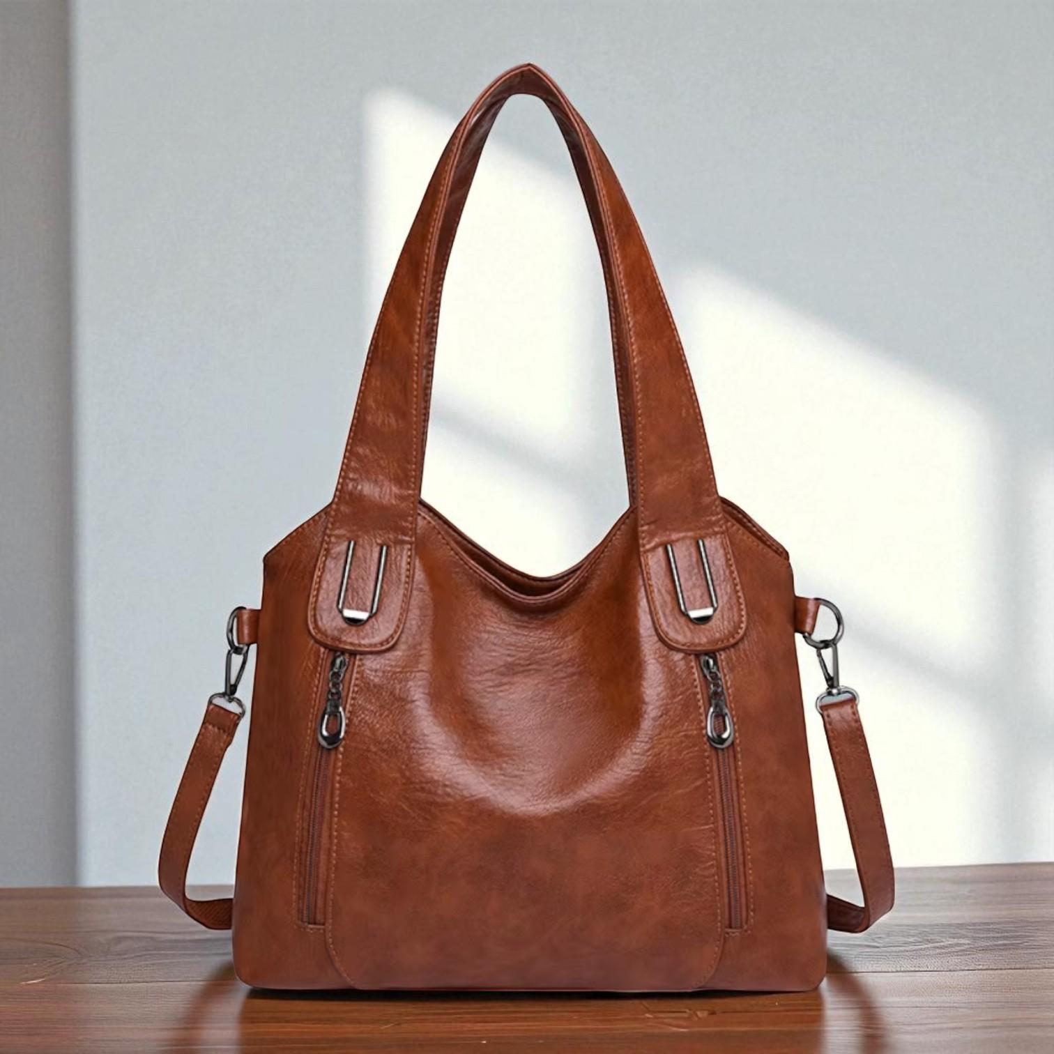 Elegant Retro Shoulder Bag for Women with Fashionable Wallet