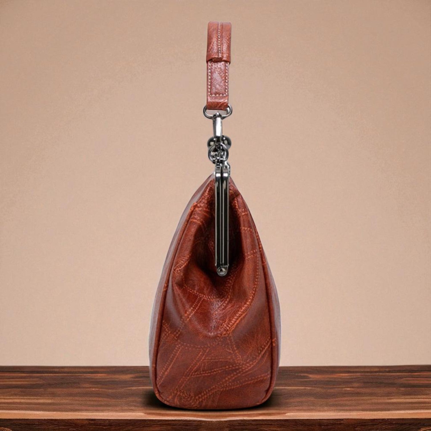 Vintage Elegant Handbag with Key Lock for a Lovely Style