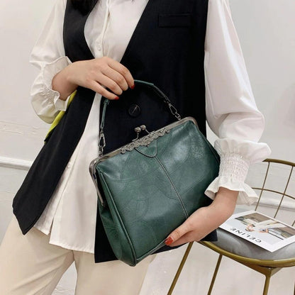 Vintage Elegant Handbag with Key Lock for a Lovely Style