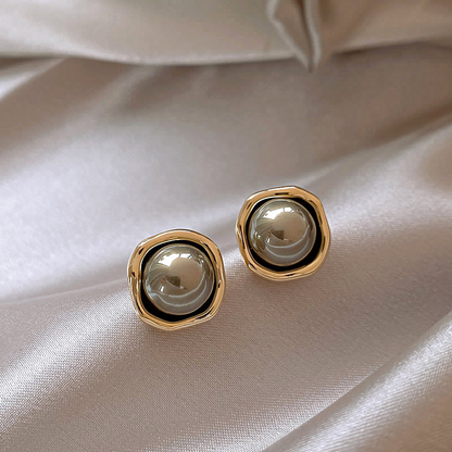 Elegant black pearl designer earrings for women